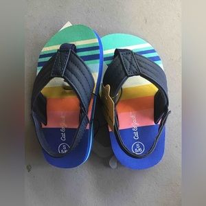Toddler Flip Flop Sandals - Cat & Jack Navy Multi S (5/6) Blue Multi new